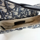 CHRISTIAN DIOR BLUE OBLIQUE JACQUARD MINI SADDLE + GUITAR STRAP - BLuxe Boutique