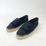CHANEL BLK TWEED ESPADRILLES sz 39