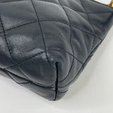 SAINT LAURENT ICARE BLK QUILTED LMB LEATHER MAXI TOTE + POUCH