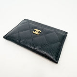 CHANEL CLASSIC CARD HOLDER IN BLK CAV LEA & GHW - BLuxe Boutique