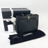 CHANEL BUSINESS AFFINITY LRG BLK CAVIAR LEA & LGHW TOTE