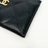 CHANEL CLASSIC CARD HOLDER IN BLK CAV LEA & GHW - BLuxe Boutique