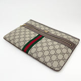 GUCCI OPHODIA GG SUPREME ZIP POUCH/ CLUTCH