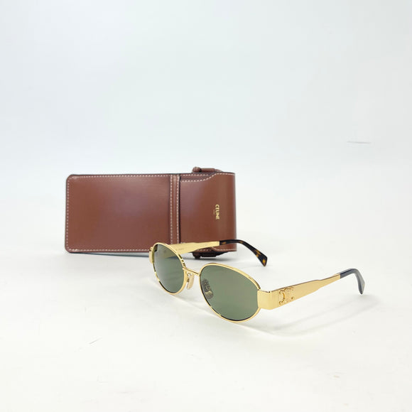 CELINE TRIOMPHE METAL 01 SUNGLASSES GOLD/BLK