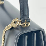 BVLGARI SERPENTI FOREVER TOP HANDLE IN BLK & SILVER LEA W GHW