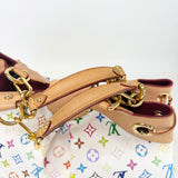 LIMITED EDITION LOUIS VUITTON X TAKASHI MURAKAMI URSULA GM WHT MULTICOLOR SHOULDER BAG 