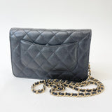 CHANEL CLASSIC WOC IN BLK CAV LEA & GHW