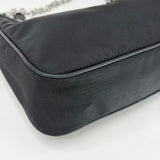 PRADA RE EDITION 2005 SHOULDER BAG IN BLK NYLON & SHW