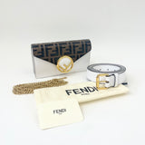 FENDI ZUCCA & WHT LEA MINI BELT POUCH & CROSSBODY
