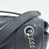 SAINT LAURENT YSL TRIQUILT ENVELOPE CROSSBODY IN BLK GOATSKIN LEA & RHW