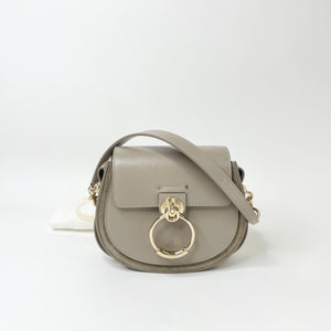 CHLOE TESS MOTT GREY LEA & GHW SHOULDER BAG
