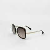 PRADA BRN TORTOISE SQUARE FRAME SUNGLASSES