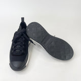 CHANEL BLK VELVET & NYLON SNEAKERS sz 38.5