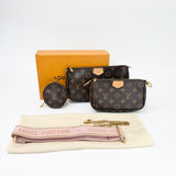 LOUIS VUITTON MULTI POCHETTE ACCESSORIES W PINK STRAP