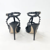 VALENTINO ROCKSTUD NOIR/BLK MATTE LEA PUMPS sz 39