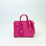 SAINT LAURENT SAC DE JOUR NANO IN HOT PINK SMOOTH LEA & GHW - BLuxe Boutique