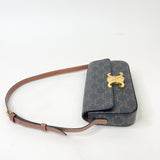 CELINE CLAUDE TRIOMPHE CANVAS & LEA SHOULDER CARRY BAG