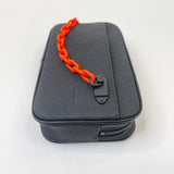 LOUIS VUITTON VOLGA POCHETTE/ BELTBAG IN BLK TAURILLON LEA
