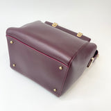 GIVENCHY HGD BURGUNDY LEA 2 WAY TOTE BAG