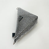 PRADA TRIANGLE CROSSBODY IN CRYSTAL & BLK SATIN