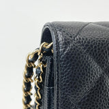 CHANEL CLASSIC WOC IN BLK CAV LEA & GHW