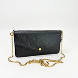 LOUIS VUITTON FELICIE POCHETTE CROSSBODY IN BLK EMPREINTE LEA