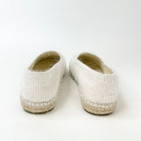 CHANEL WHT/ BLK TINSEL ESPADRILLES sz 39