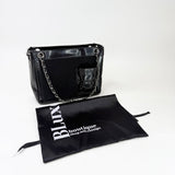 CHANEL BLK PATENT & PONY HAIR TOTE - BLuxe Boutique