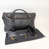 SAINT LAURENT ES GIANT TRAVEL BAG IN BLK QUILTED LEA & GHW