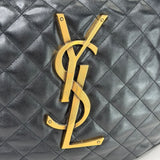 SAINT LAURENT ICARE MAXI IN BLK LMBSKIN LEA + POUCH
