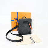 LIMITED EDITION LOUIS VUITTON NANO STEAMER IN BLK EMBOSSED LEA