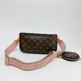 LOUIS VUITTON MULTI POCHETTE ACCESSORIES W PINK STRAP