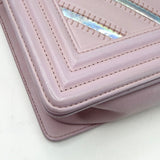 CHANEL BOY IN LIGHT PINK & IRIDESCENT METALLIC CHEVRON CALFSKIN LEA & SHW - BLuxe Boutique