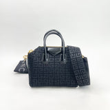 GIVENCHY MINI ANTIGONA IN 4G BLK EMBROIDERED CANVAS