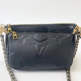 LOUIS VUITTON MULTI POCHETTE ACCESSORIES IN BLK EMPREINTE LEA