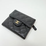CHANEL CLASSIC FLAP WALLET BLK CAVIAR LEA & GHW