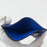 VALENTINO ROCKSTUD CARD HOLDER IN BLUE LEA & GHW