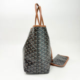 GOYARD ST LOUIS PM BLK COATED CANVAS TOTE + POUCH - BLuxe Boutique