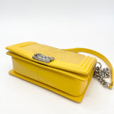 PRE LOVED CHANEL MEDIUM BOY IN YELLOW PYTHON LEA W RHW