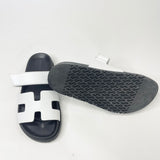 HERMES CHYPRE SANDAL IN WHT LEA sz 38.5