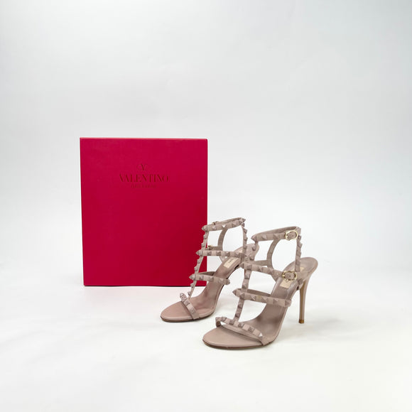 VALENTINO POUDRE MATTE SANDALS sz 36.5