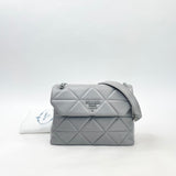 PRADA SPECTRUM IN MARBLE GREY QUILTED NAPPA LEA BAG