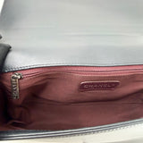 CHANEL LARGE BLK CHEVRON LMSKN LEATHER W RUTHENIUM HW BOY