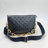 LOUIS VUITTON COUSSIN MM TWO WAY / CROSSBODY IN BLK LMBSKN & GHW