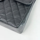 CHANEL SINGLE FLAP JUMBO IN BLK CAVIAR LEA & GHW - BLuxe Boutique