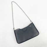 LOUIS VUITTON EASY POUCH ON STRAP CROSSBODY IN BLK EPI LEA W SHW