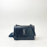 SAINT LAURENT MEDIUM SUNSET IN BLK SMOOTH LEA & SHW