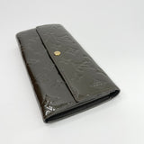 LOUIS VUITTON SARAH DK GREEN VERNIS LEATHER WALLET