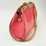 LOUIS VUITTON BREA MM IN CORAL VERNIS PAT LEA & GHW
