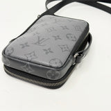LOUIS VUITTON DOUBLE ZIP PHONE POUCH CROSSBODY IN ECLIPSE MONO - BLuxe Boutique